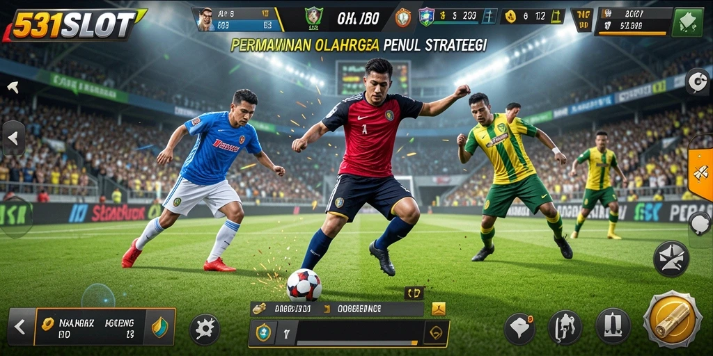 Tampilan gameplay <strong>531SLOT</strong> yang penuh aksi dan strategi olahraga.