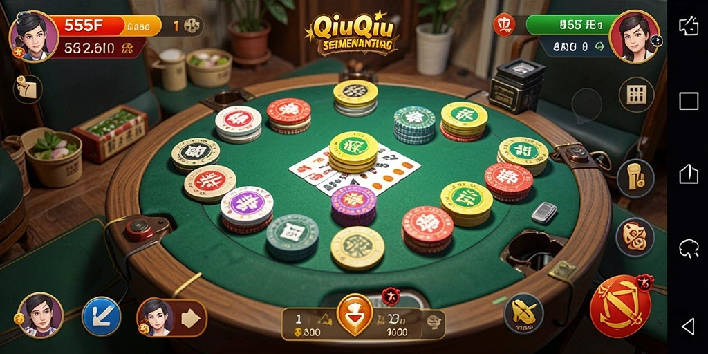 Screenshot gameplay <strong>555F</strong> yang menampilkan aksi QiuQiu yang mendebarkan.