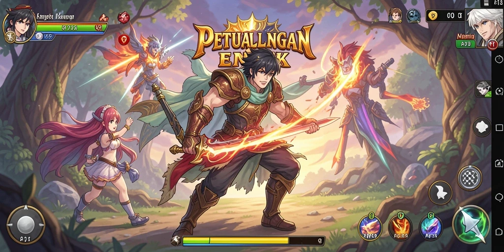 Tampilan gameplay Anime yang interaktif dan menarik.