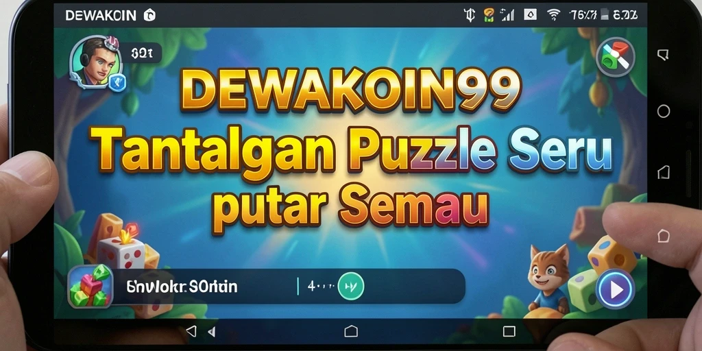 Screenshot permainan DEWAKOIN99 menampilkan serunya menyelesaikan puzzle.