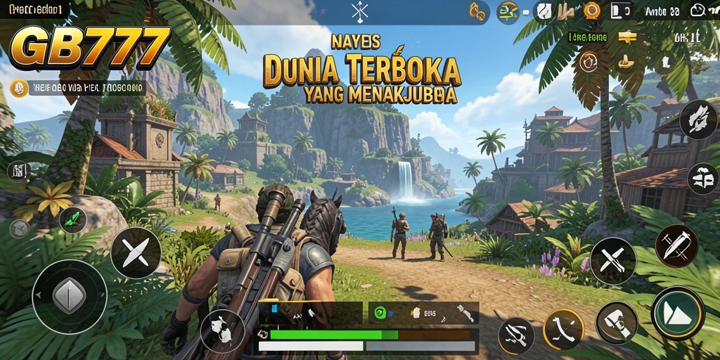 Screenshot utama GB777 menunjukkan aksi seru dalam gameplay Open World.
