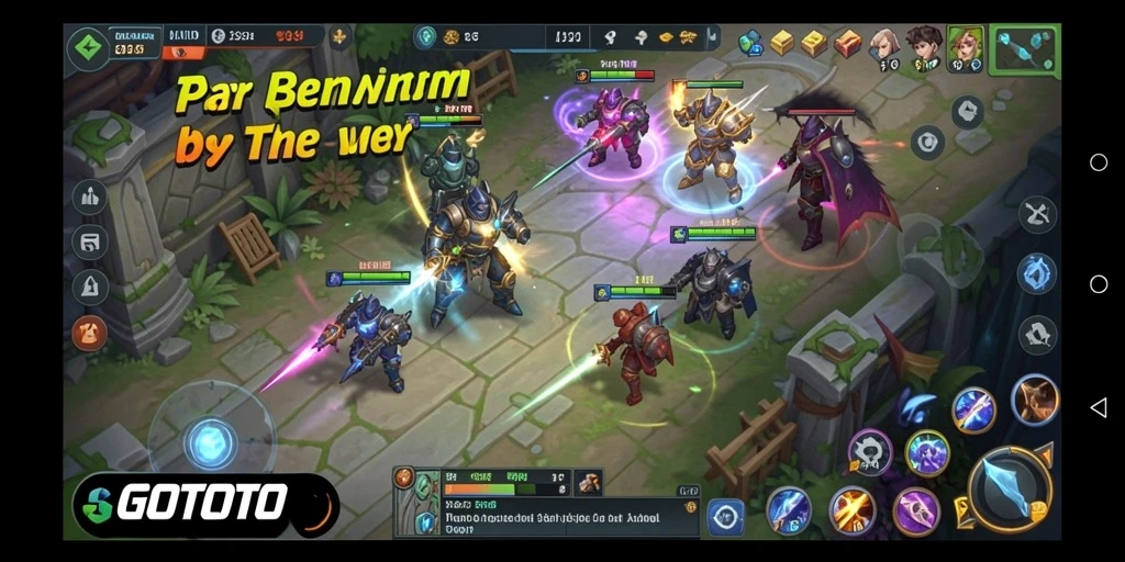 Screenshot GOTOTO menampilkan aksi penuh strategi dalam gameplay.