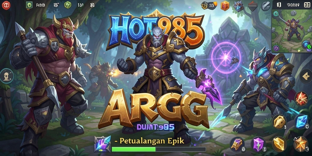 Tampilan gameplay HOT985 yang epik dan mendebarkan dalam genre ARPG.