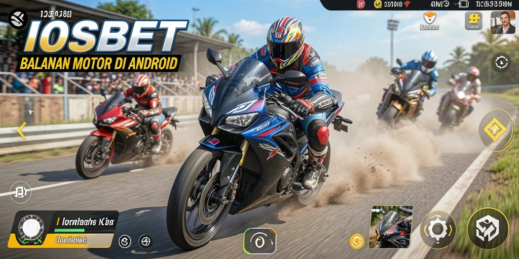 Tampilan menarik dari gameplay balapan motor di IOSBET.