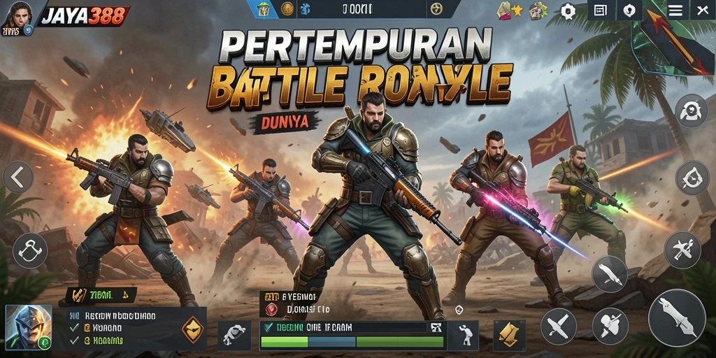 Gameplay seru dalam JAYA388, menampilkan aksi Battle Royale yang mendebarkan.