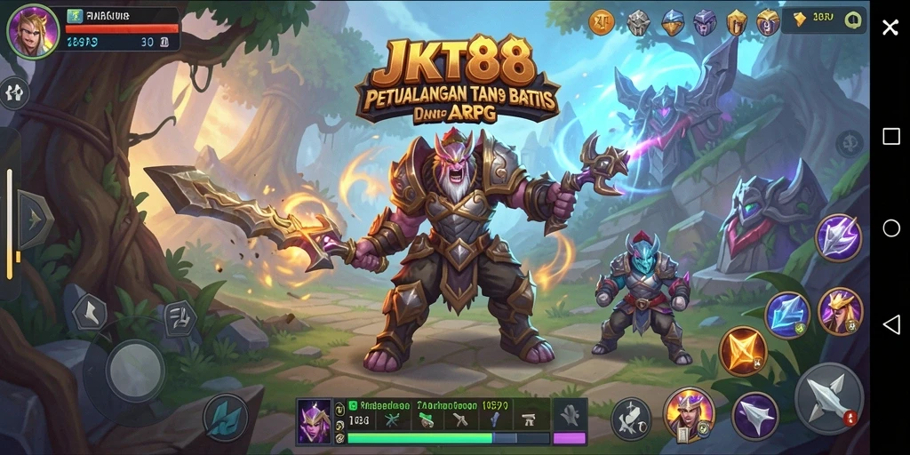 Screenshot utama JKT88 menampilkan aksi seru dalam dunia ARPG.