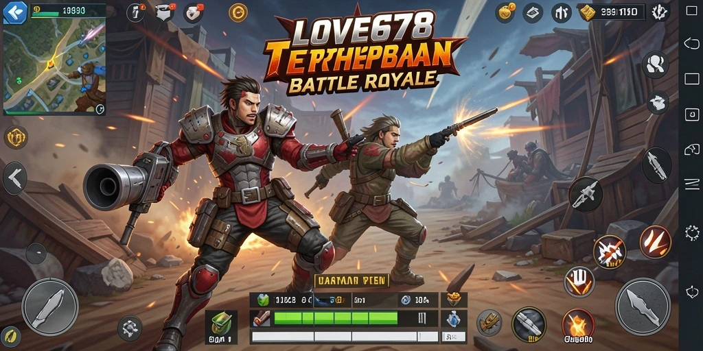 Tampilan screenshot utama LOVE678 dengan aksi pertempuran mendebarkan.