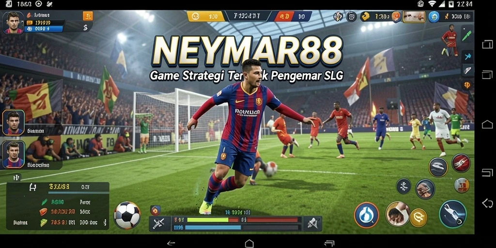 Tangkapan layar gameplay NEYMAR88 menampilkan strategi mendalam dan pertarungan seru.