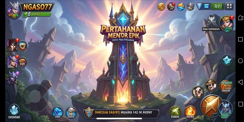 Tampilan seru dari gameplay intens Tower Defense.
