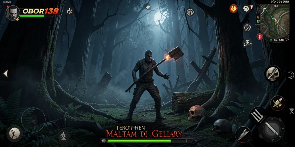 Gameplay menegangkan OBOR138 di tengah kegelapan malam.