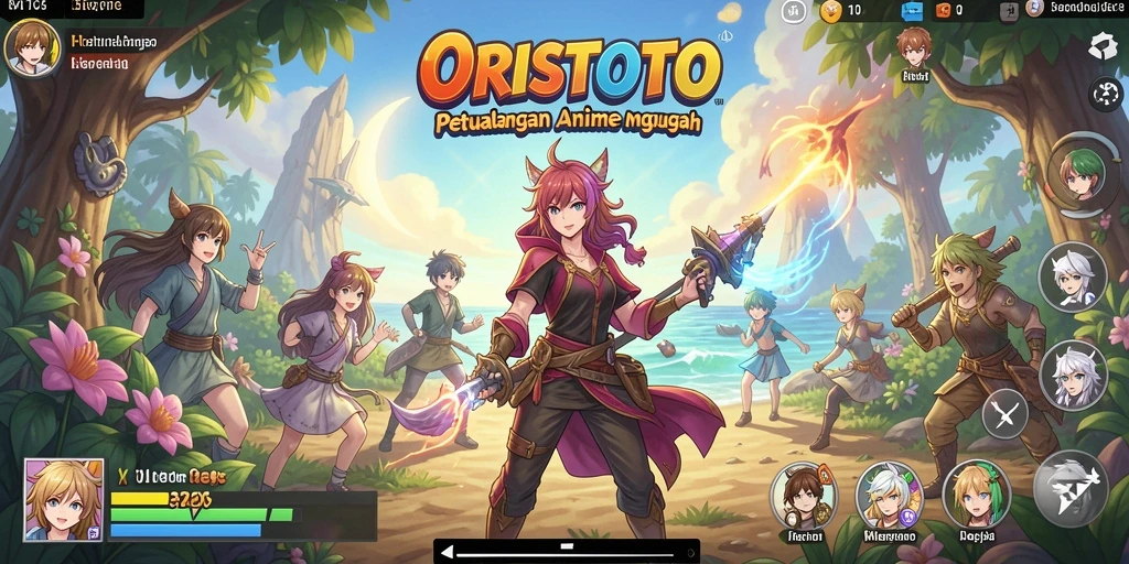 Tangkapan layar menampilkan aksi seru dalam gameplay Anime ORISTOTO.
