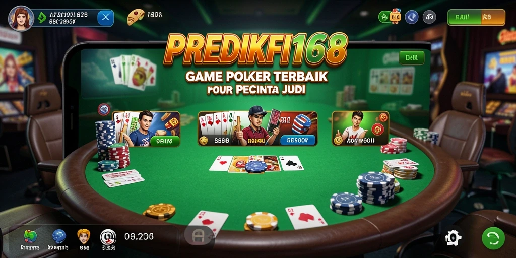Screenshot gameplay PREDIKSI168 yang penuh aksi poker.