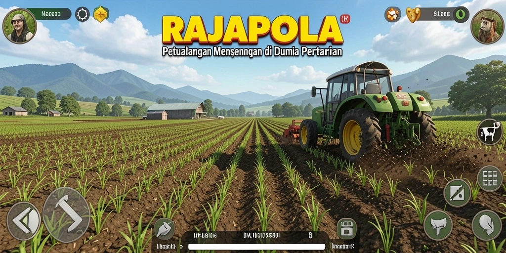 Tampilan menarik dari gameplay <strong>RAJAPOLA</strong> saat menanam berbagai tanaman.