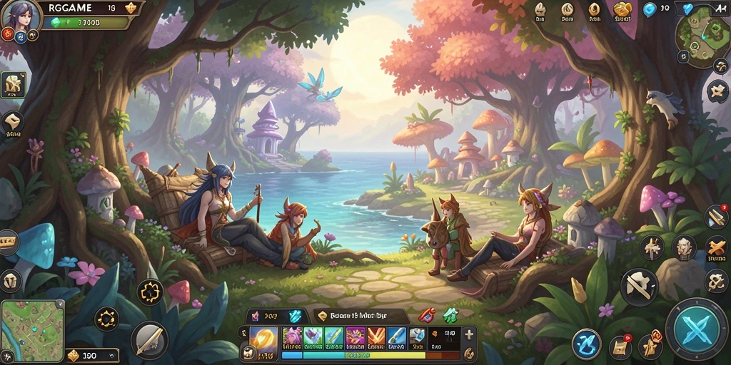 Screenshot menampilkan gameplay RPGAME yang menarik dan penuh warna.