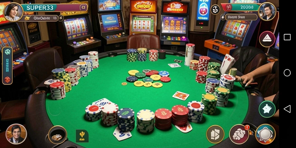 Tampilan gameplay SUPER33 yang seru dan interaktif.