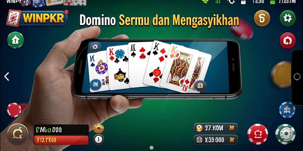 Tampilan gameplay Domino yang seru dan interaktif.